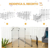 Recinto Modulare per Roditori  27 Pannelli Metallo e Resina 140 x 70 H90cm