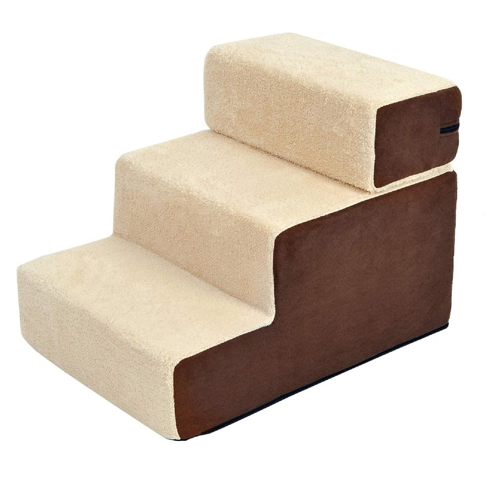 Scala per Cani con Tappetino Antiscivolo 54x40 H39cm 3 Gradini Rimovibili