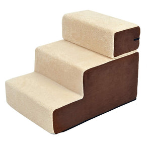 Scala per Cani con Tappetino Antiscivolo 54x40 H39cm 3 Gradini Rimovibili