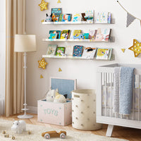 6 x Mensole Acrilico Trasparenti da Parete Scaffali a Muro Organizer  38x10x5 cm