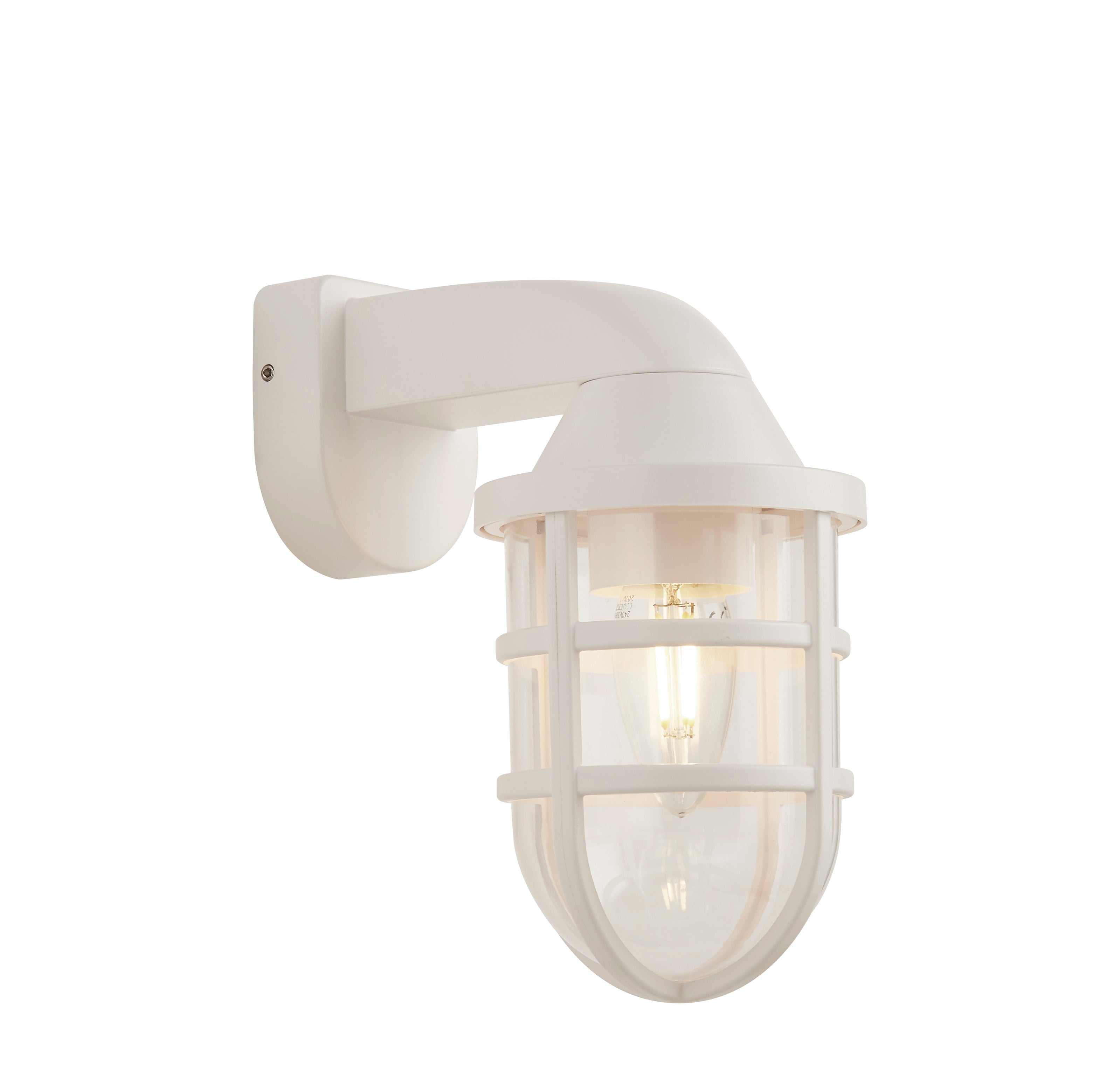 Applique Contemporanea Mare Policarbonato Bianco Trasparente 1 Luce E27