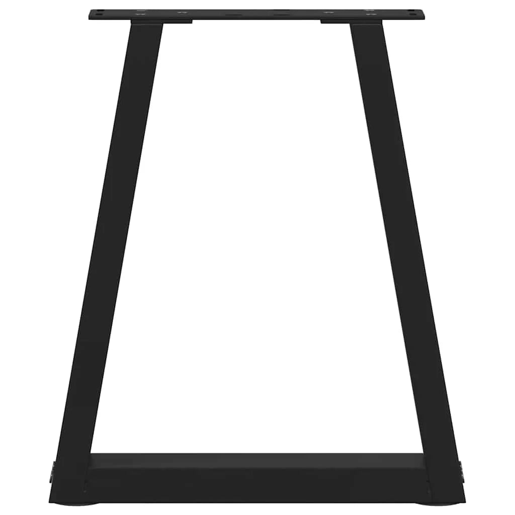 Set di 2 gambe per tavolino da caffè a forma di V 28 x 43 cm design moderno con piedini regolabili in acciaio nero 02_0056836