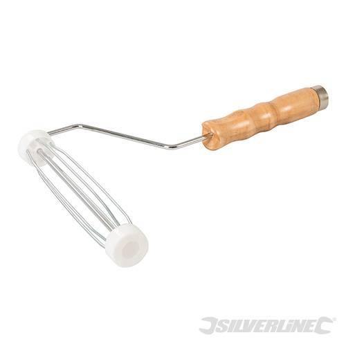 Gabbietta Porta Rullo con Manico in Legno Silverline, Verniciatura, Pitturazione