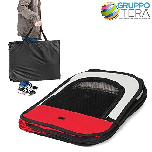 Tenda Box Per Cagnolini Cuccioli Recinto Cuccia Per Piccoli Animali Pop-Up Rossa