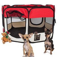 Tenda Box Per Cagnolini Cuccioli Recinto Cuccia Per Piccoli Animali Pop-Up Rossa