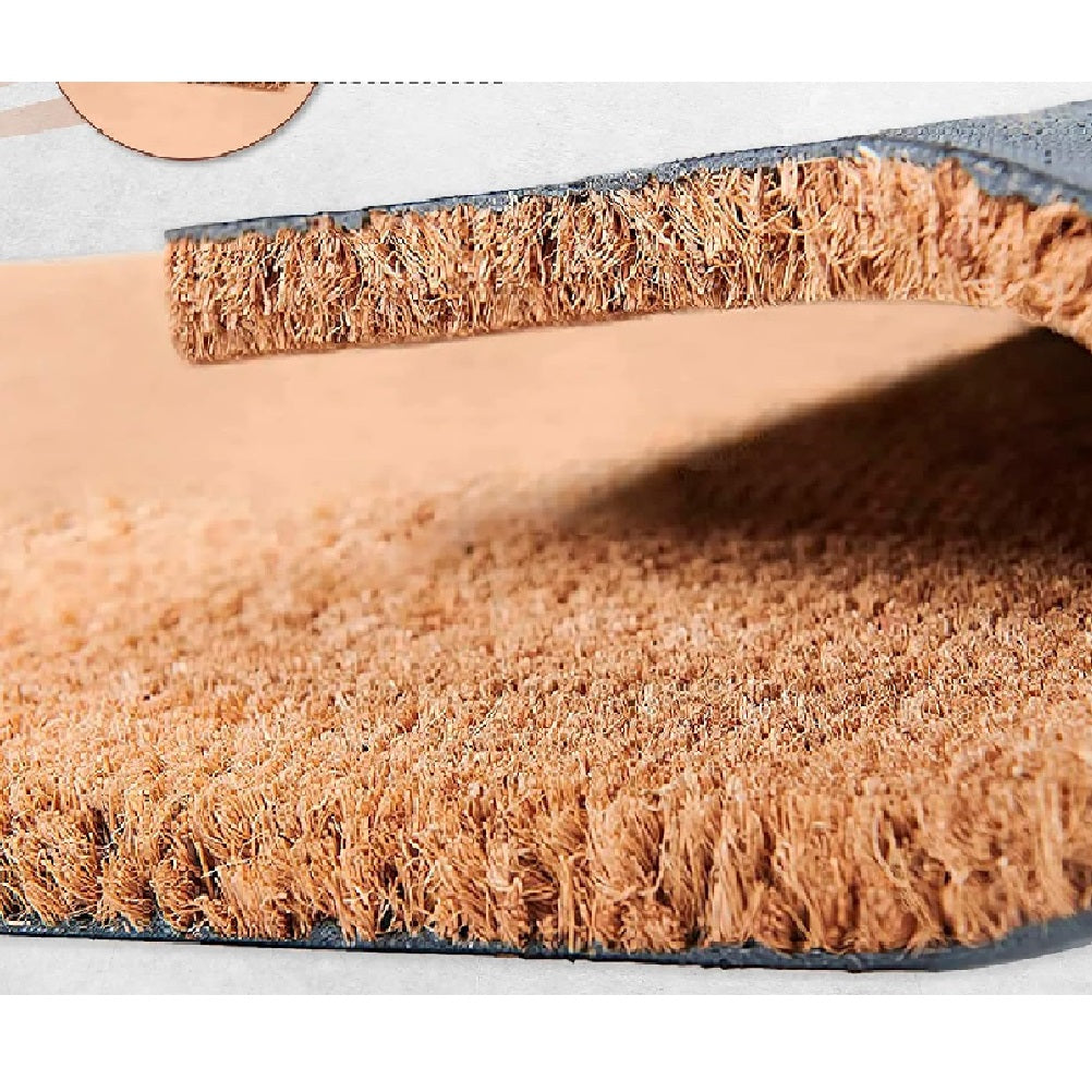 Zerbino in Cocco 2pz da 36x68cm Fondo in Gomma 1.6cm Vari Decori Antiscivolo