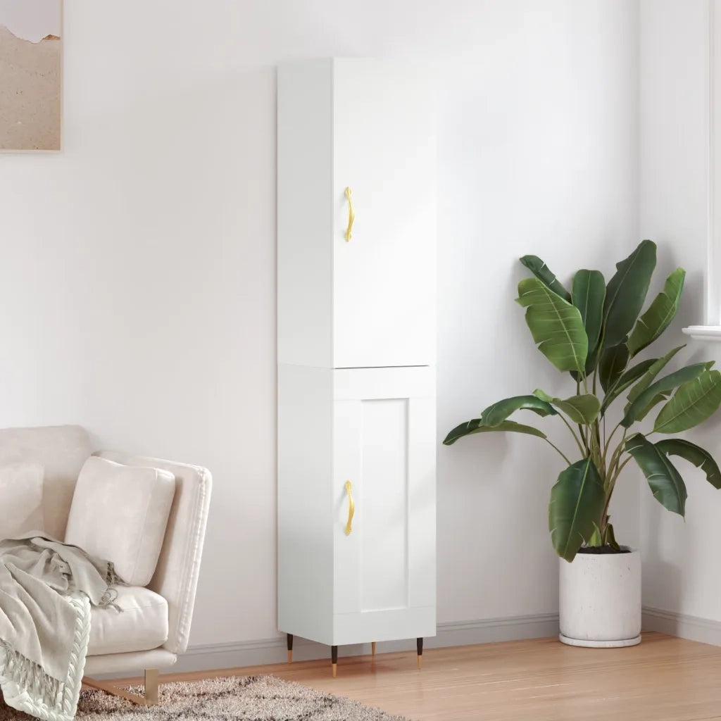 Credenza Bianca 34,5x34x180 cm in Legno Multistrato 3199089