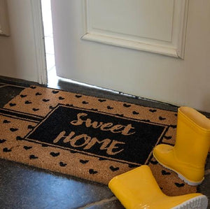 Zerbino in Cocco 2pz da 36x68cm Fondo in Gomma 1.6cm Vari Decori Antiscivolo