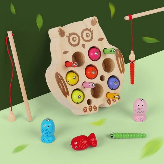 Giocchi Educativi per Bambini Visspel Magnetico Concentrazione Attività di Allenamento Visspel Magnetico in Legno (Uccello)