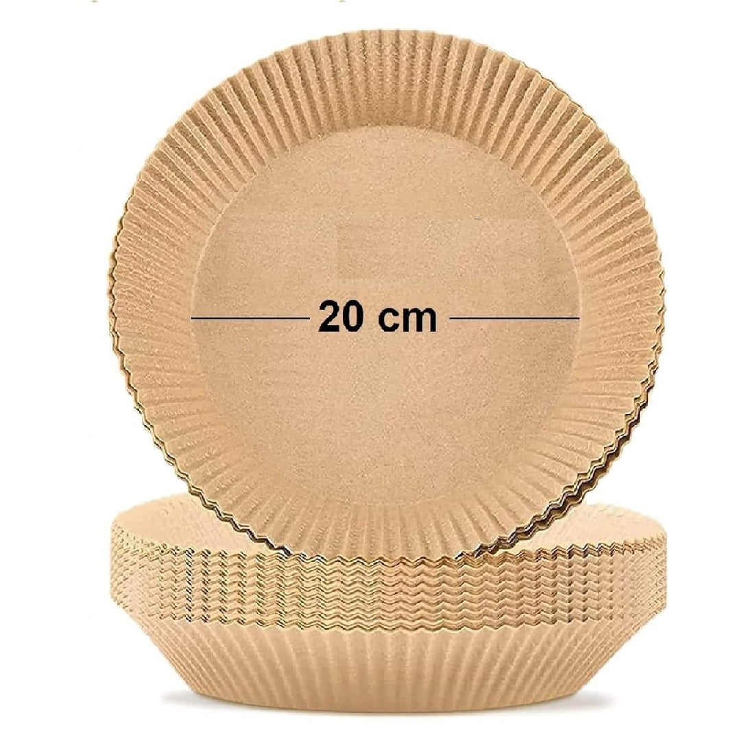 Carta Forno per Friggitrice ad Aria Maxi Scorta 150pz D.20 H4,5cm Biodegradabili