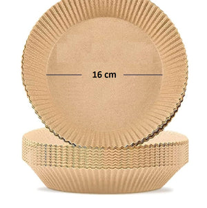 Carta Forno per Friggitrice ad Aria Maxi Scorta 150pz D.16 H4,5cm Biodegradabili