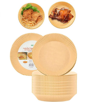 Carta Forno per Friggitrice ad Aria Maxi Scorta 150pz D.16 H4,5cm Biodegradabili