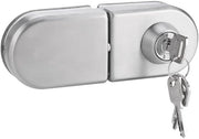 Chiusura Slittata Senza Fisso per Porte in Vetro - Blocco Scorrevole - Ideale per Bagno - Sicuro - Con Chiave - Adatto per 10-1