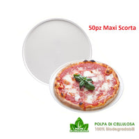 Piatti Monouso Pizza 50pz 32.5 cm 100% Biodegradabili Bianco