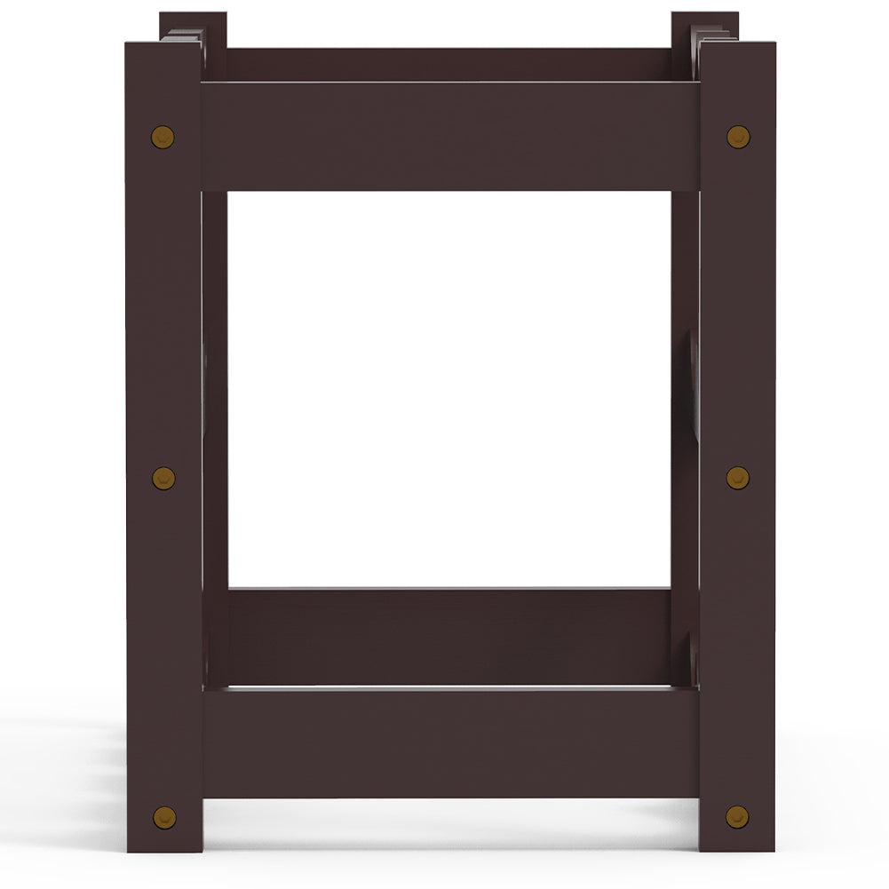 Cantinetta Portavino in Legno Bambù Noce con 12 Scomparti Bar Portabottiglie