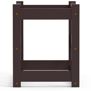 Cantinetta Portavino in Legno Bambù Noce con 12 Scomparti Bar Portabottiglie