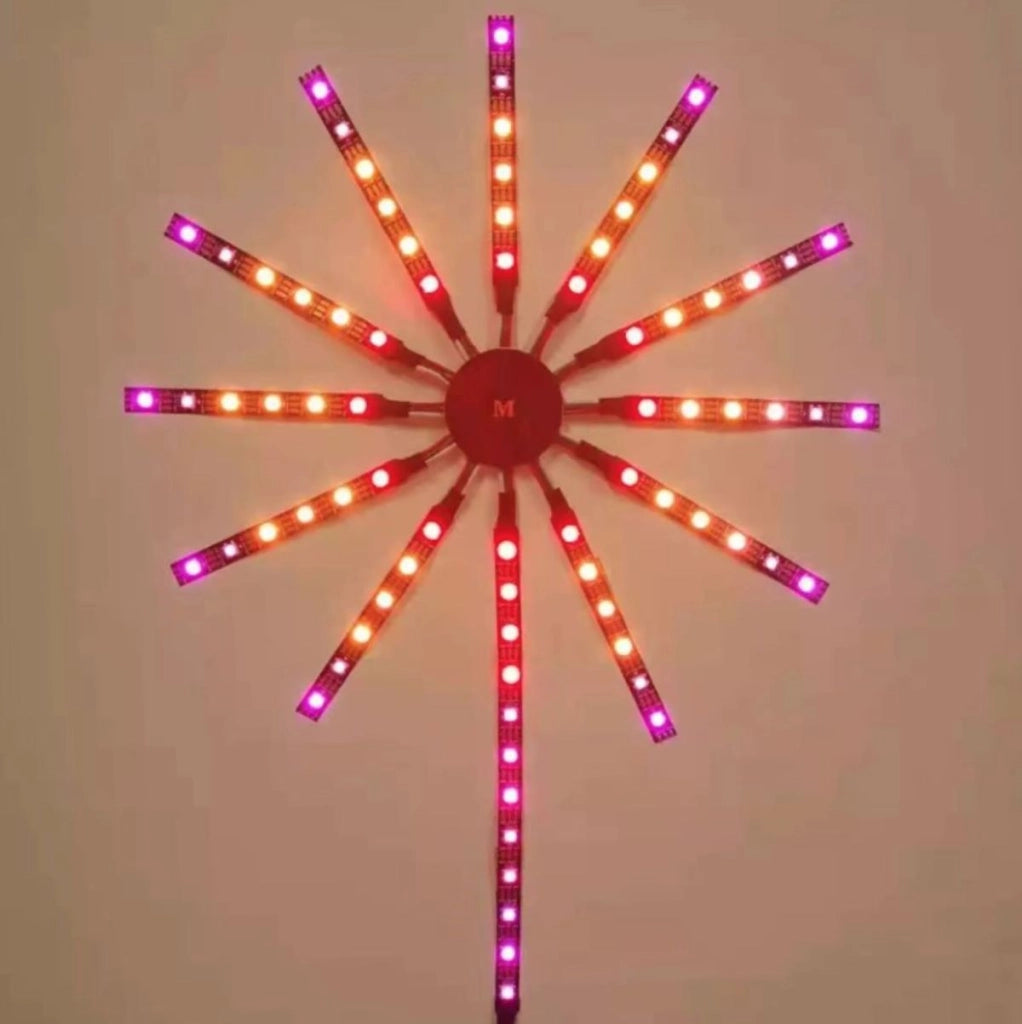 Striscia LED modello Fireworks 11x0,5+1x2m 5V, USB, bluetooth, controllo vocale, applicazione RGB+IC
