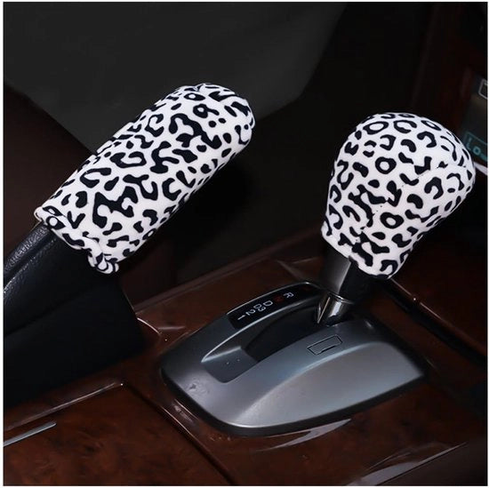 Hoes universale a mano con manico - Remo con maniglie - Pala per auto con piuma in imitazione di pelo - Universale 13 x 7 cm