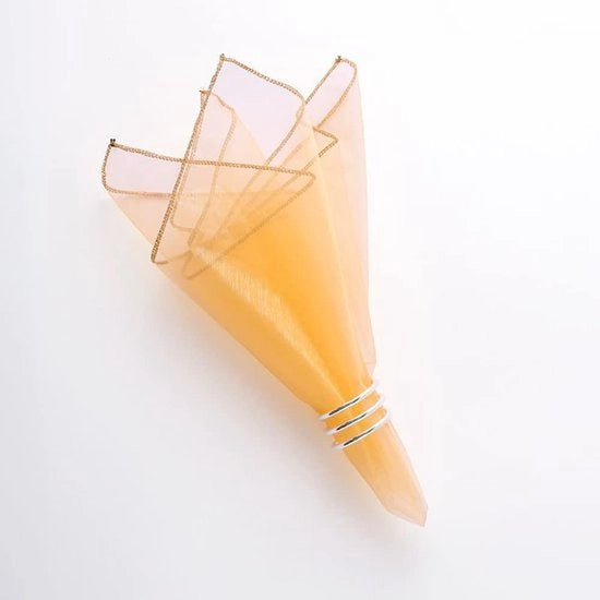 Servetten di organza per tavola - 45 x 45 cm - Giallo - Decorativi - Adatti per matrimoni e eventi