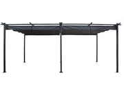 Pergola in metallo con tetto retrattile - 3 x 6 m - Antracite