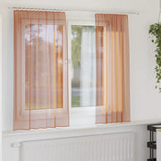 Tende in Voile con Tasche per Aste 2 pz Terracotta 4102232