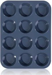 Piastre per muffin in silicone per 12 muffin - Piastre antiscivolo per muffin - Piastre per cupcakes - Piastre per pane - Piastre per brownie - Dimensioni 33 x 25 x 3 cm