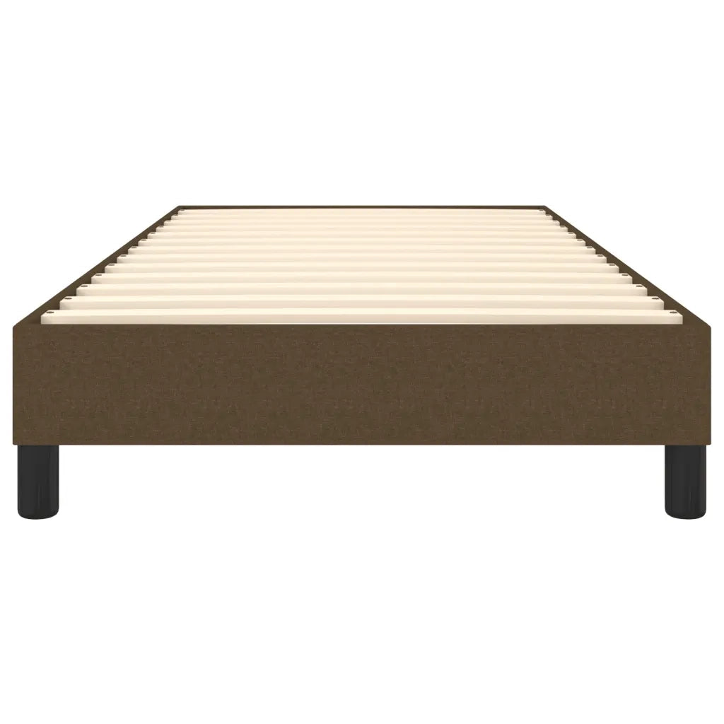 Struttura Letto a Rete a Molle-Giroletto Marrone Scuro 90x200 cm Tessuto 509006
