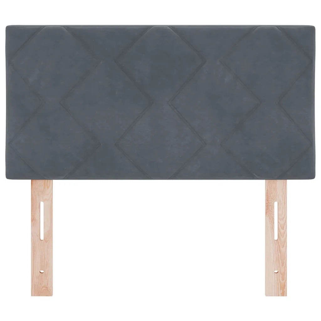 Testiera-Testata-Testiera Decorativa Grigio scuro 80 cm Velluto