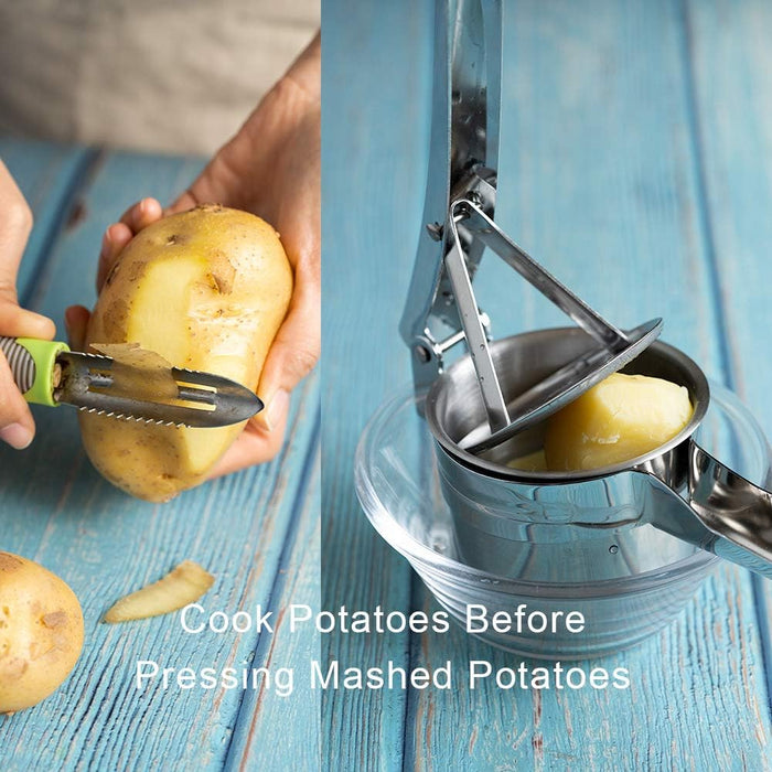 Schiaccia Patate Passatelli Acciaio e Alluminio 26.5cm 2 Dischi da 9cm Ergonomico