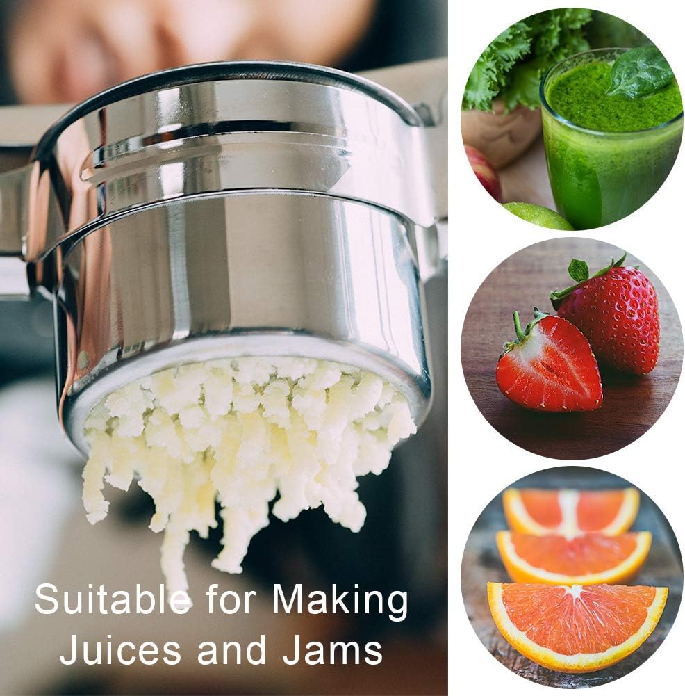 Schiaccia Patate Passatelli Acciaio e Alluminio 26.5cm 2 Dischi da 9cm Ergonomico