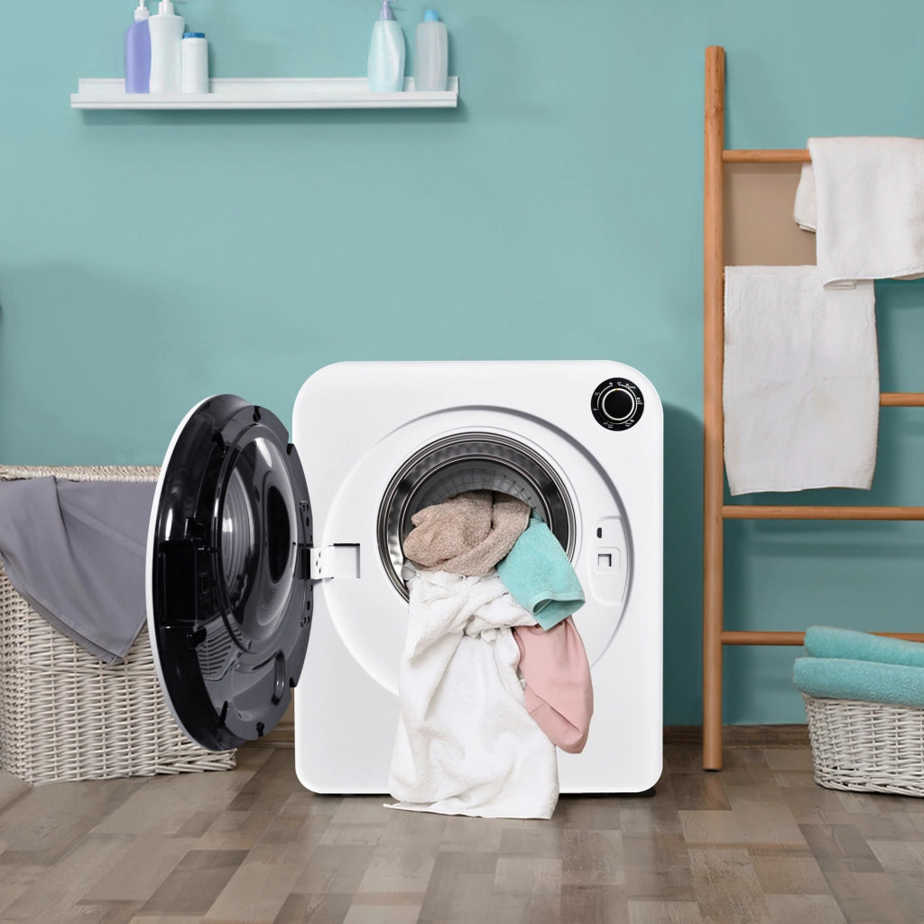 Asciugatrice ad Evacuazione ¨C MINIMAL ¨C 3 kg, 830W, Acciaio Inox, Bianca, 5 Programmi, Montaggio a Parete