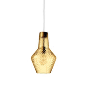 Romeo sospensione ø.250x3180mm. 1xe27 70w hs-ip20-ver.grigio, vtr.ambra