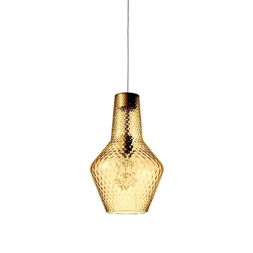 Romeo sospensione ø.250x3180mm. 1xe27 70w hs-ip20-ver.grigio, vtr.ambra