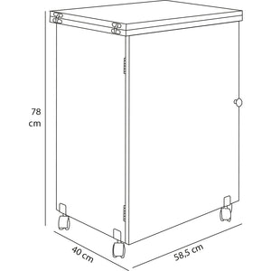Mobiletto per Macchina da Cucire Tavolo Cucito Pieghevole Multiuso Legno Bianco
