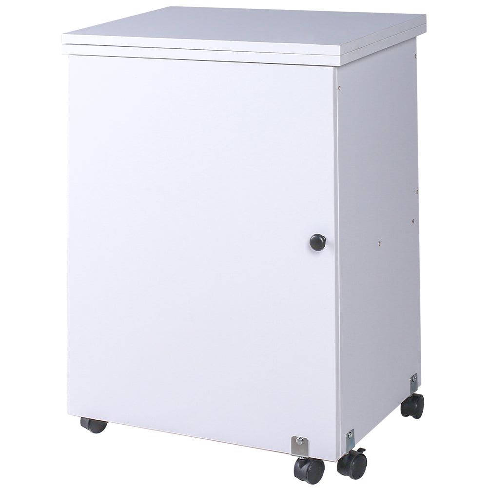 Mobiletto per Macchina da Cucire Tavolo Cucito Pieghevole Multiuso Legno Bianco