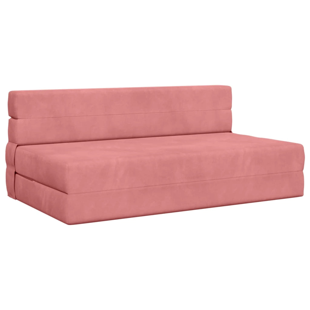Divano Letto Pieghevole Rosa 152 x 86,5 x 60 cm Tessuto