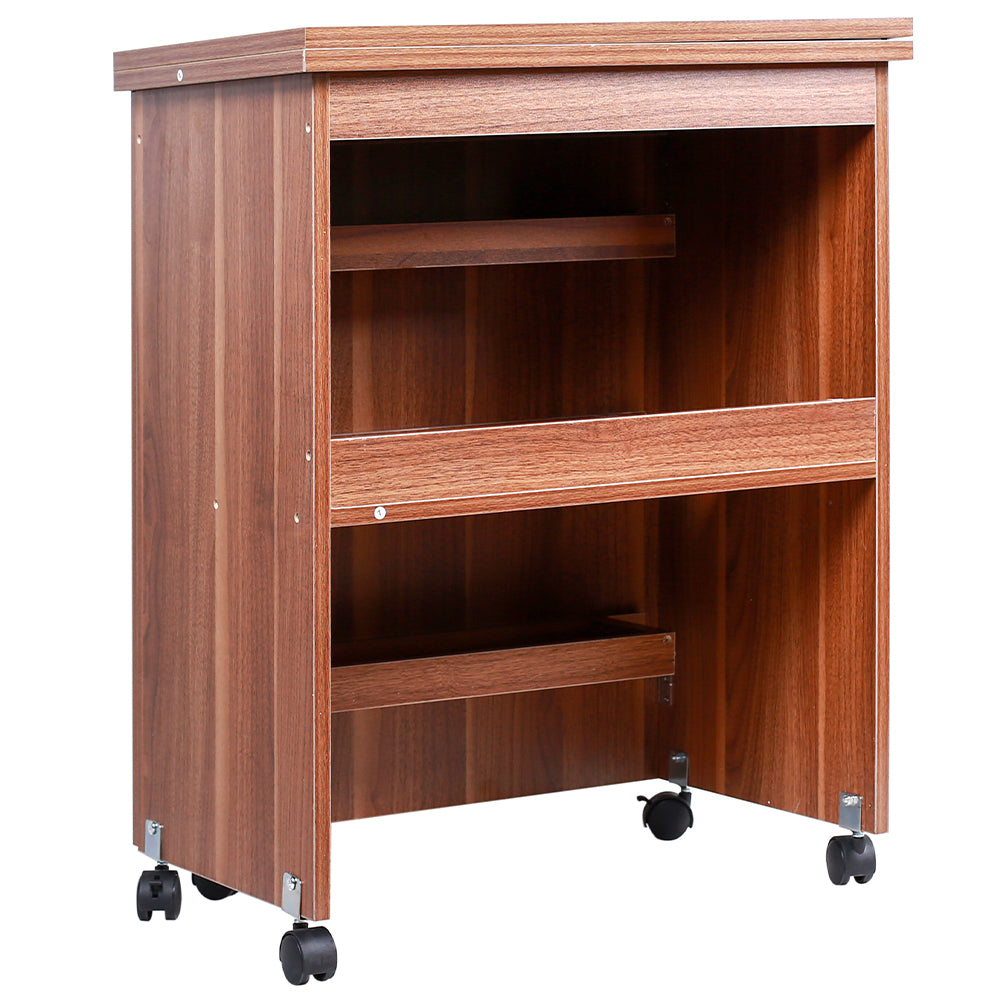 Mobiletto per Macchina da Cucire Tavolo Cucito Pieghevole Multiuso Legno Ciliegio