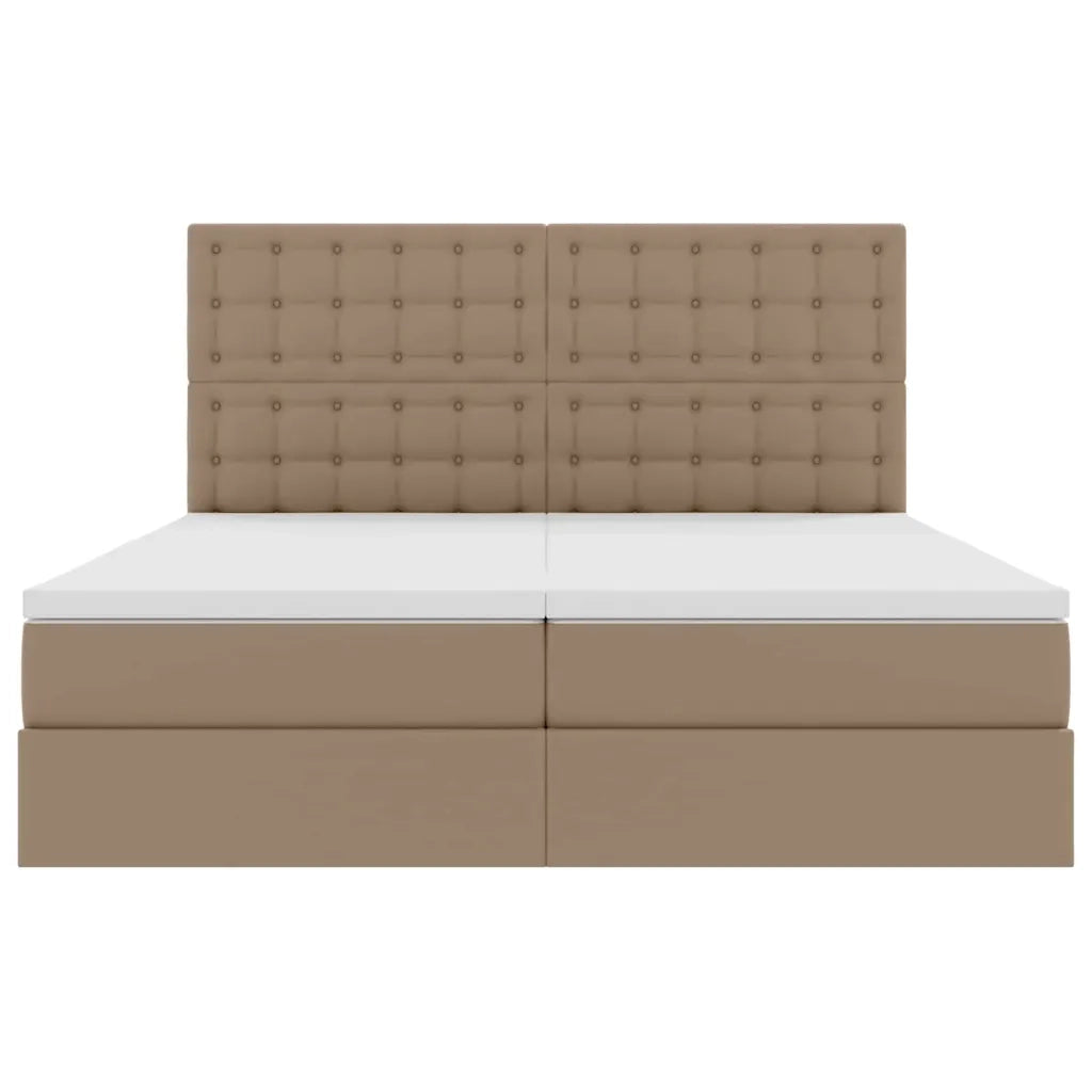 Letto con contenitore e materasso Cappuccino 200 x 200 cm