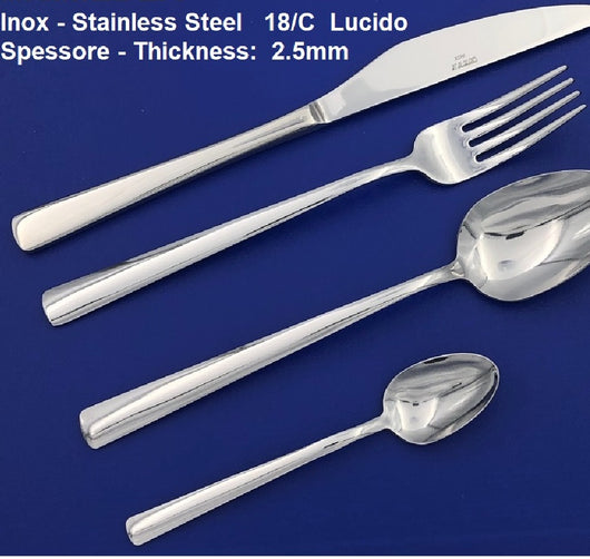 Cucchiaino Caffè 12pz in Acciaio Inox 18/C Lucido Spessore 2.5mm uso Professionale