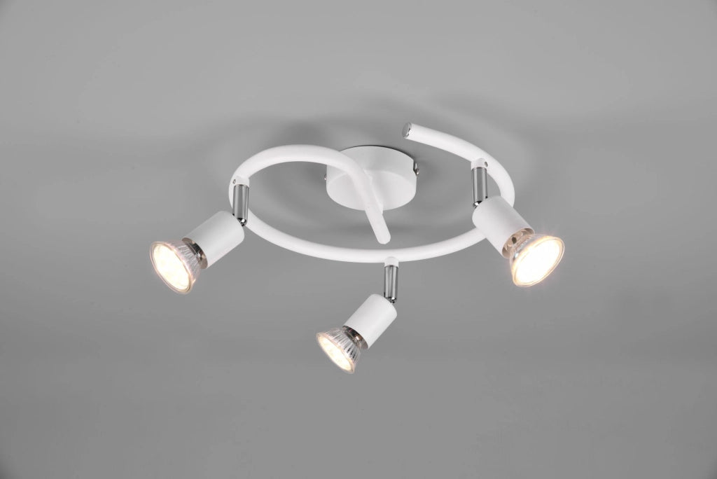 PARIS SENZA LAMPADINA GIRANDOLA 3 LUCI BIANCO ATTACCO GU10 D. 26CM