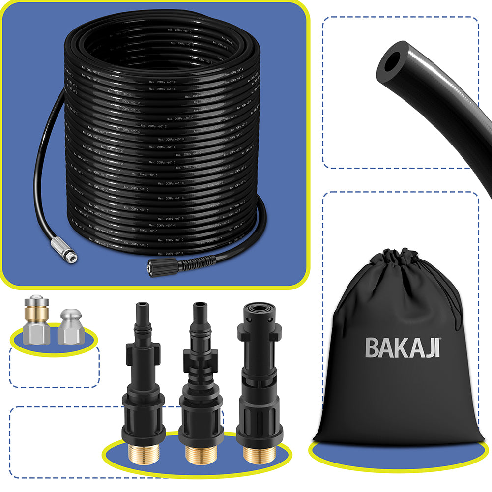 Sonda Sturatubi Spurgatubi per Idropulitrice con borsa Alta Pressione 30 Metri