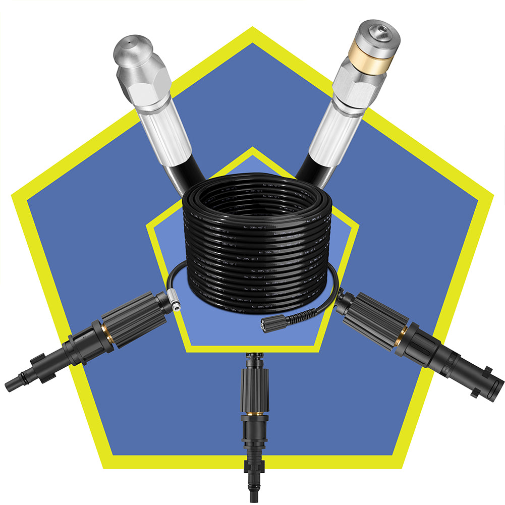 Sonda Sturatubi Spurgatubi per Idropulitrice con borsa Alta Pressione 30 Metri