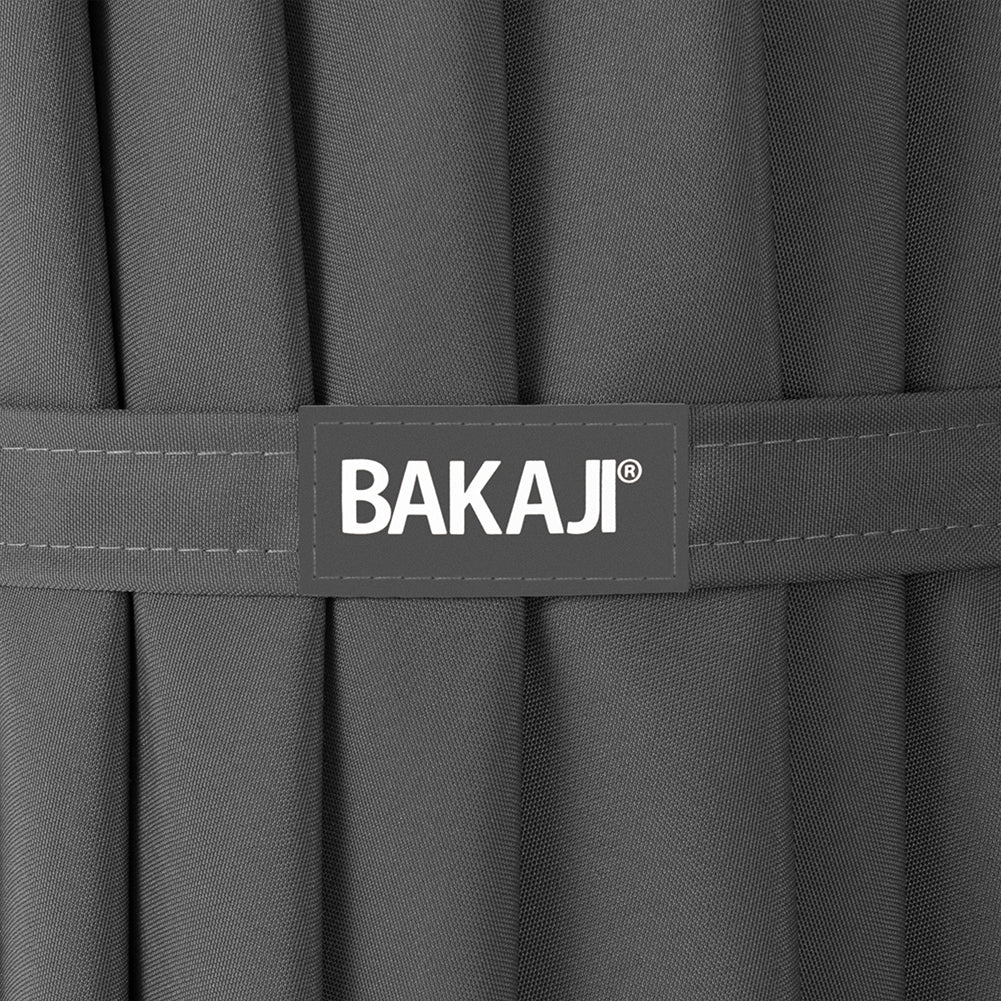 Ombrellone da Giardino 270 cm Luci LED Parasole Grigio Antivento Esterno 8 Ribs