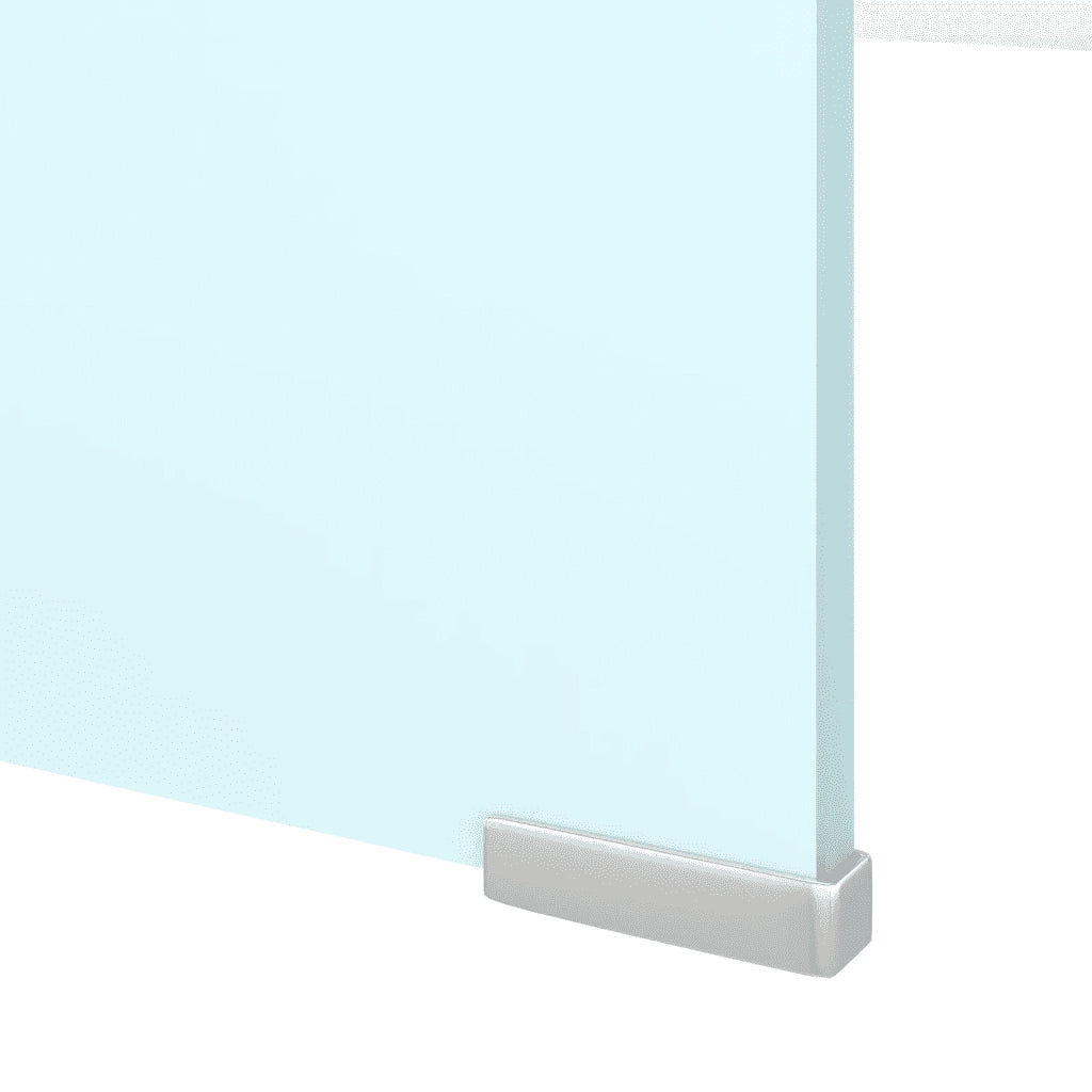Mobile/Rialzo Porta TV in Vetro Bianco 120x30x13 cm cod mxl 33847