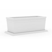 Vaso Fioriera decorativo classico tradizionale 100x47 H38 in polimero resistente bianco per piante per giardini e terrazze - Made in Italy - Monacis