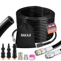 Sonda Sturatubi Spurgatubi per Idropulitrice con borsa Alta Pressione 15 Metri