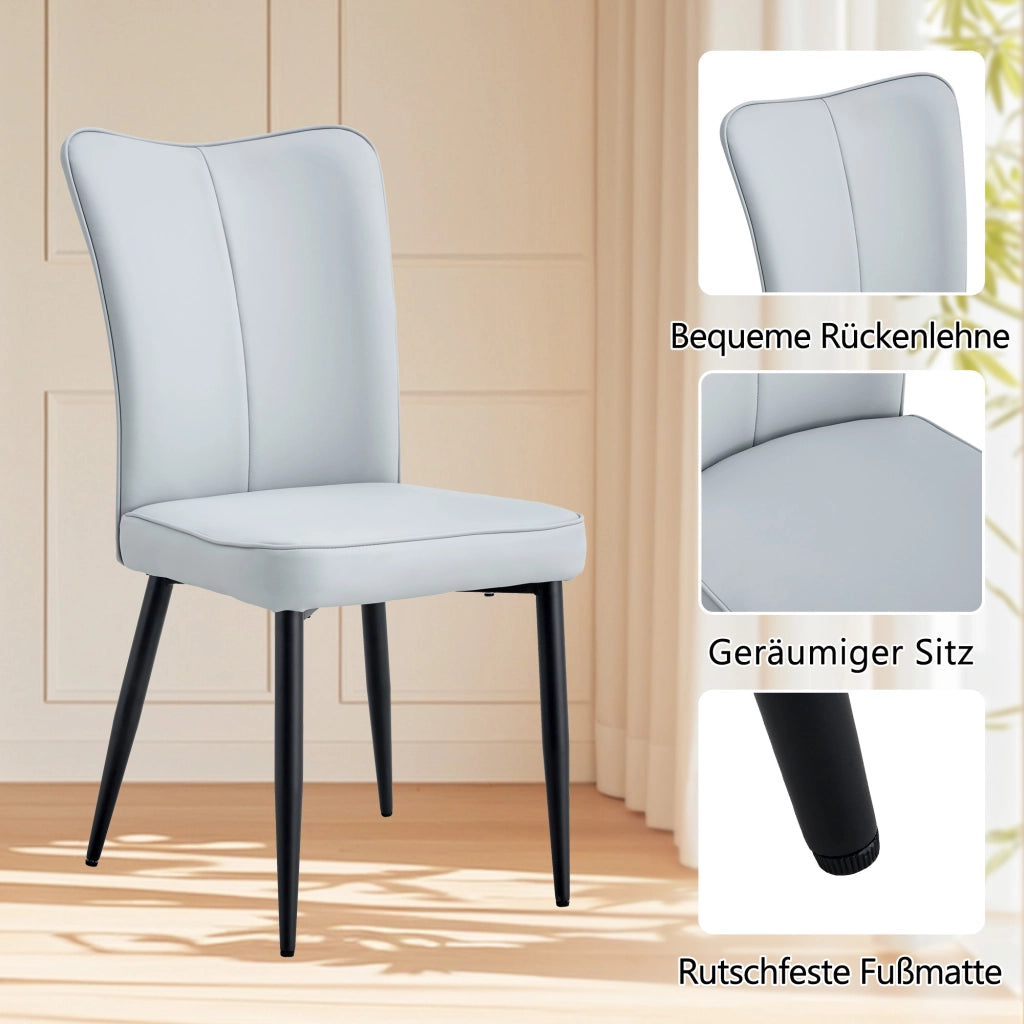 Tavolo da pranzo rotondo con inserto in vetro, ripiano in vetro e 2 sedie, per 2-4 persone, nero, diametro 100 cm