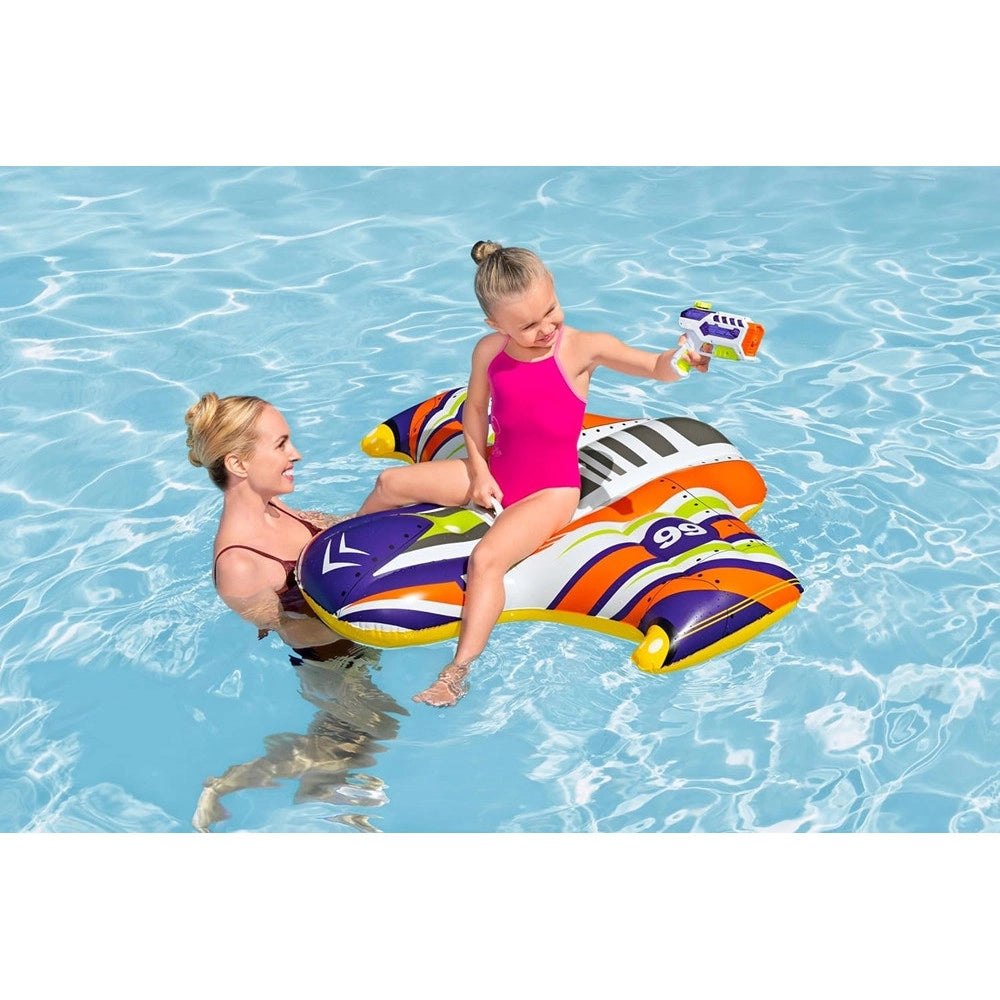 Trade Shop - Cavalcabile Gonfiabile Splash Shuttle 117x107cm Galleggiante Con Maniglia Pistola 41503 -