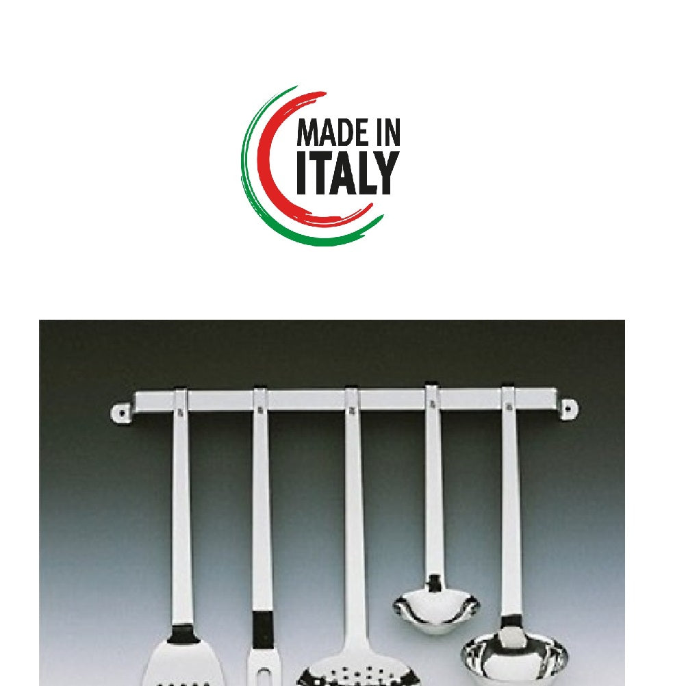 Mestoli Cucina kit 7 pz in Acciaio Inox Made in Italy Barra + 6 Utensili