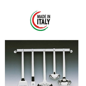 Mestoli Cucina kit 7 pz in Acciaio Inox Made in Italy Barra + 6 Utensili